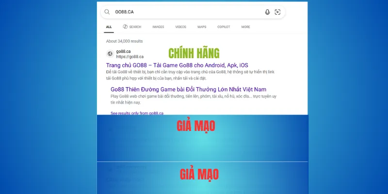 Cách nhận biết Go88 thật trong 1 phút – go88.com & go88.ca 3 Trang giả Go88 dễ nhận biết